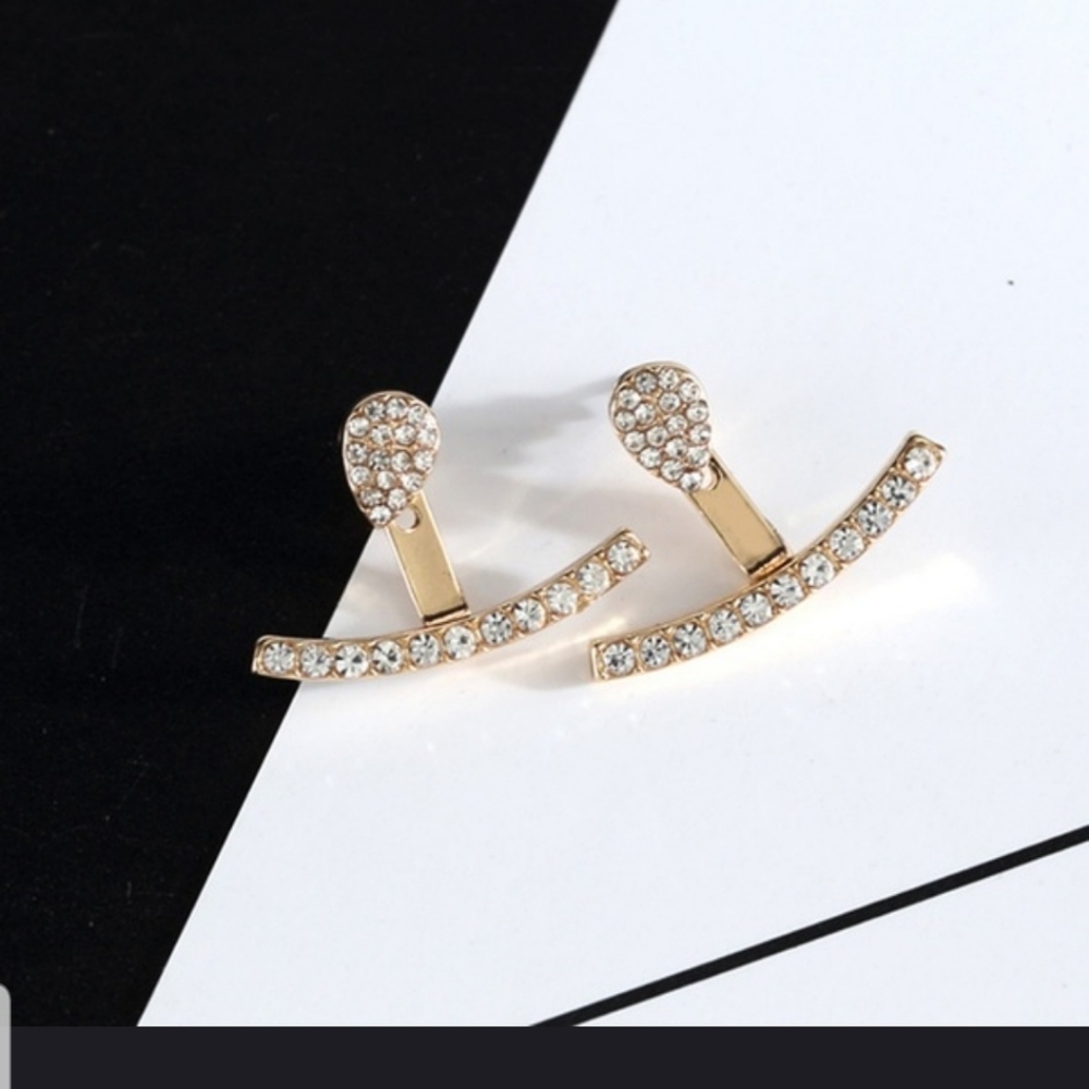 Super Pretty Gold plated with tiny CZ's earrings